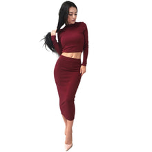 2 Piece Set Women Dress 2017 Fashion Winter Turtleneck Sexy Elegant Women Long Sleeve Bodycon Party Club Womens Dresses #1215