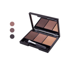 2 Professional 3 Color Eyebrow Powder Palette Cosmetic Eye Brow Enhancer Waterproof Makeup Eyes Shadow With Brush Mirror