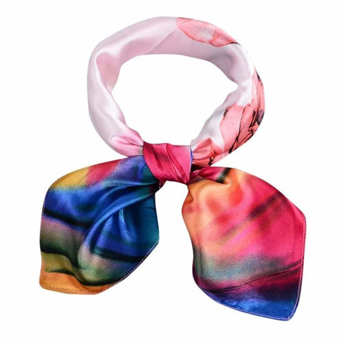 20 Colors 2017 OL Lady Scarf Square Scarf Satin 60cm*60cm Women Fashion Print Office Ladies Scarves handkerchief Female #1201