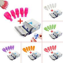 200Pcs Easy Use Paper Towel Nail Art Polish Vanish Remover Nail Tools + 5Pcs Plastic Foot Toe Nail Art Soak Off Cap