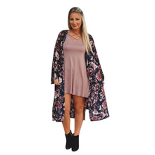 201 Summer Kimono Cardigan Women Floral Print Loose Long Blouses Shirts Lady Chiffon Beach Sunscreen Blusas Women Clothing #53