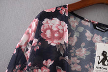 201 Summer Kimono Cardigan Women Floral Print Loose Long Blouses Shirts Lady Chiffon Beach Sunscreen Blusas Women Clothing #53