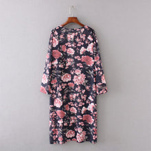 201 Summer Kimono Cardigan Women Floral Print Loose Long Blouses Shirts Lady Chiffon Beach Sunscreen Blusas Women Clothing #53