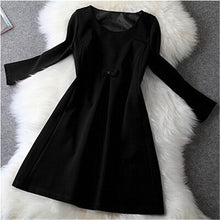 2015 Autmun Fashionable Cute Lace Vestidos Hot Sale Plus Size A-line Long Sleeve O-neck Knee-Length Dresses 32024