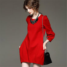 2015 Female Plus Size Simple Fashionable Bud Vestido Hot Sale Brief Cotton Long Sleeve Knee-Length Dresses 32023