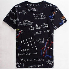 2015 Men's New Short-sleeved Math Science T-shirt Graphic 3D Logo T Shirt Funny Character Print T-shirts Casual Tops 31162