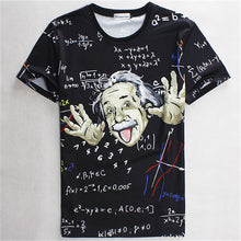 2015 Men's New Short-sleeved Math Science T-shirt Graphic 3D Logo T Shirt Funny Character Print T-shirts Casual Tops 31162