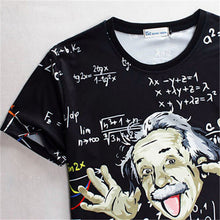 2015 Men's New Short-sleeved Math Science T-shirt Graphic 3D Logo T Shirt Funny Character Print T-shirts Casual Tops 31162