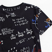 2015 Men's New Short-sleeved Math Science T-shirt Graphic 3D Logo T Shirt Funny Character Print T-shirts Casual Tops 31162