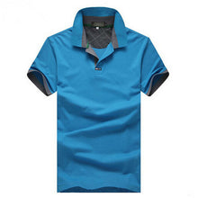 2015 New Fashion Polo Shirts Men Summer Printed Short Sleeve Shirts Plus Size Lapel Business Shirt Tops High Quality 31165