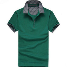 2015 New Fashion Polo Shirts Men Summer Printed Short Sleeve Shirts Plus Size Lapel Business Shirt Tops High Quality 31165