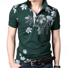 2015 New Fashion Polo Shirts Men Summer Printed Short Sleeve Shirts Plus Size Lapel Business Shirt Tops High Quality 31165