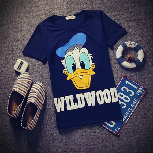 2015 New Japanese Harajuku Style Summer T-shirt Round Neck Loose Short Sleeve Cartoon Printed T Shirt Male Casual Shirts 31191