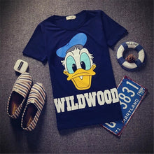 2015 New Japanese Harajuku Style Summer T-shirt Round Neck Loose Short Sleeve Cartoon Printed T Shirt Male Casual Shirts 31191