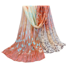 2015 New Long Women Printed Soft Silk Chiffon Shawl Wrap Wraps Scarf Winter Autumn Scarves Pashmina Gift