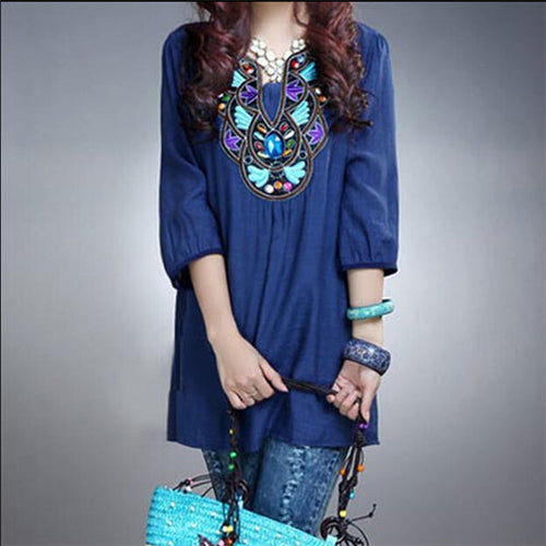 2015 Summer Style Women Tops T-shirt Solid Color Embroidery Plus Size Camisetas Y Top Desigual Casual Female T Shirt 31100