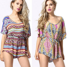 2015 Summer Style jumpsuits Flower Print bodysuit overall Rompers Women jumpsuits ladies overall women monos largos de mujer