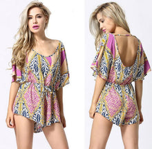 2015 Summer Style jumpsuits Flower Print bodysuit overall Rompers Women jumpsuits ladies overall women monos largos de mujer