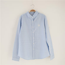 2015 Swan Print Casual Blouses Long Sleeve Cotton Fashion Blusas Femininas Japanese Style Tops 70018