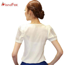 2015 Trustworthy Cheap Fashion Women Shirt Short Sleeve Lace Shirt Popular Chiffon Lady Blouse Tops