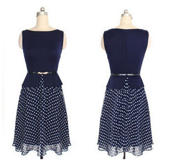 2015 Vestidos Casual Vintage Dot Dresses Women Summer Dress Casual Dress Women Dress Vestidos Femininos