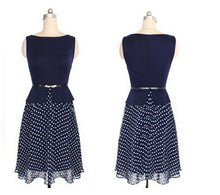 2015 Vestidos Casual Vintage Dot Dresses Women Summer Dress Casual Dress Women Dress Vestidos Femininos