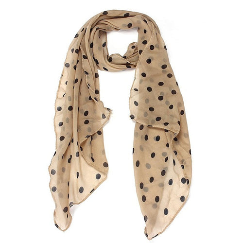 2015 women scarf Long Wrap Shawl Polka Dot Chiffon Scarf Scarves Stole for
