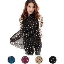2015 women scarf Long Wrap Shawl Polka Dot Chiffon Scarf Scarves Stole for