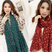 2015 women scarf Long Wrap Shawl Polka Dot Chiffon Scarf Scarves Stole for