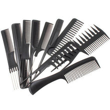 2016 10 pcs Professional Hair Comb Anti-static Barbershop Style Makeup Brush Salon Products Home DIY Hair Styling Tools