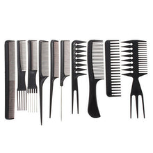 2016 10 pcs Professional Hair Comb Anti-static Barbershop Style Makeup Brush Salon Products Home DIY Hair Styling Tools