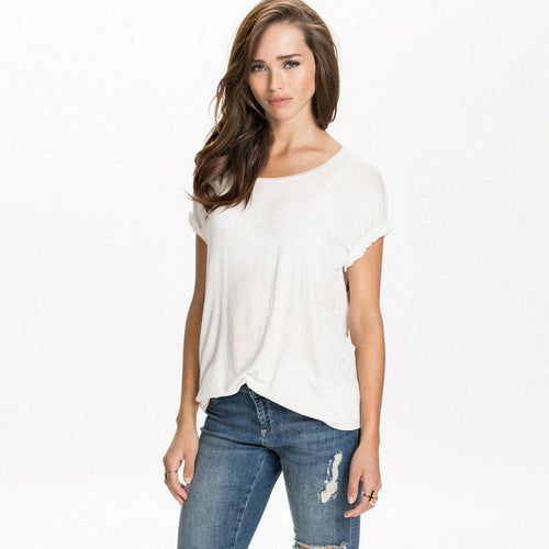 2016 100% High Quanlity New Women Casual Blouse Fashion Back Wings Print Short Sleeve Blouse Loose Tops Shirts