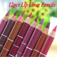 2016 12 PCS Professional Makeup Tool Lipliner Waterproof Lip Liner Pencil Pen 15CM 12 Colors
