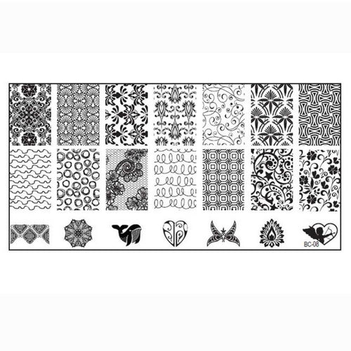 2016 1PC Women Nail Art DIY Nail Stamp Stamping Image Plate Print Nail Art Template Scrape off polish quickly Anne
