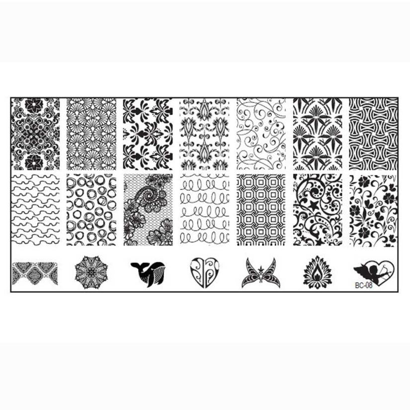 2016 1PC Women Nail Art DIY Nail Stamp Stamping Image Plate Print Nail Art Template Scrape off polish quickly Anne