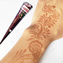 2016 3 Pcs Henna Cones Red Brown Black + 20pcs Stencils Temporary Tattoo Kits Body Art Mehandi Ink For Body Paint