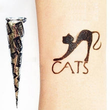 2016 3 Pcs Henna Cones Red Brown Black + 20pcs Stencils Temporary Tattoo Kits Body Art Mehandi Ink For Body Paint