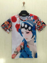2016 3D Print Men's T-shirt Summer Short Sleeve Men T Shirt Fashion Creative Chinese Opera Character Print Male Top Tees 71177