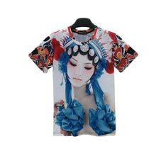 2016 3D Print Men's T-shirt Summer Short Sleeve Men T Shirt Fashion Creative Chinese Opera Character Print Male Top Tees 71177