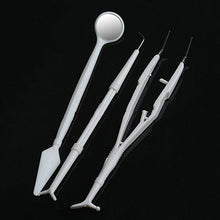 2016 3pcs Stainless Steel Dental Instruments Mouth Mirror Probe Plier Tweezers Teeth Tooth Clean Hygiene Kit