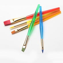 2016 6pcs/lot Nylon Handle Paint Brush Set for Kids Watercolor Gouache Drawing Painting Art Supplies Nail Brush New