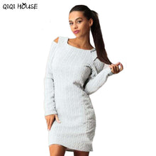 2016 Autumn Dress Women Long Sleeve Off Shoulder Winter Casual Loose Sweatshirts Dress Vestido Inverno#C901
