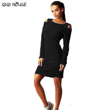 2016 Autumn Dress Women Long Sleeve Off Shoulder Winter Casual Loose Sweatshirts Dress Vestido Inverno#C901