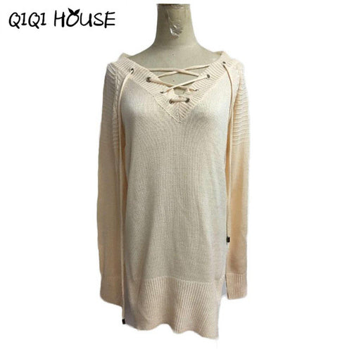 2016 Autumn Long Sleeve Blouse Black Sweater Knitting V-Neck Loose Casual Pullover Gilet Femme Manche Longue#D823