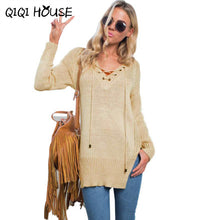 2016 Autumn Long Sleeve Blouse Black Sweater Knitting V-Neck Loose Casual Pullover Gilet Femme Manche Longue#D823