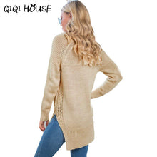 2016 Autumn Long Sleeve Blouse Black Sweater Knitting V-Neck Loose Casual Pullover Gilet Femme Manche Longue#D823