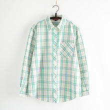 2016 Autumn New Shirt Fashion Casual Female Long Sleeve Women Plaid Blouse Turn-down Collar Tops With Button Pocket 71601