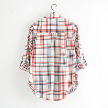 2016 Autumn New Shirt Fashion Casual Female Long Sleeve Women Plaid Blouse Turn-down Collar Tops With Button Pocket 71601