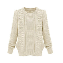 2016 Autumn Winter Fashion Knitwear Sweaters Female O Neck Long Sleeve Sweaters And Pullovers Women Beige Navy Maglioni Donna