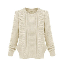 2016 Autumn Winter Fashion Knitwear Sweaters Female O Neck Long Sleeve Sweaters And Pullovers Women Beige Navy Maglioni Donna